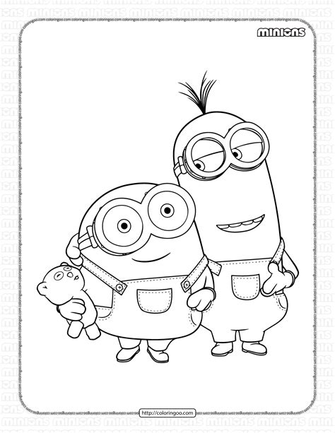 Minions Bob And Kevin Coloring Page