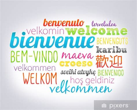 Sticker Bienvenue Dans Toutes Les Langues Pixersus