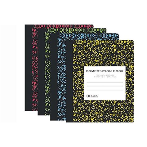 Assorted Color Marble Composition Book Wr 100 Ct Pack Of 3 Walmart