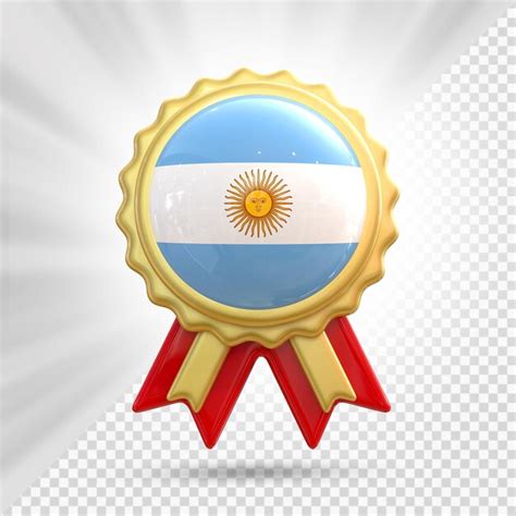 Premium PSD Argentina Flag 3d Render