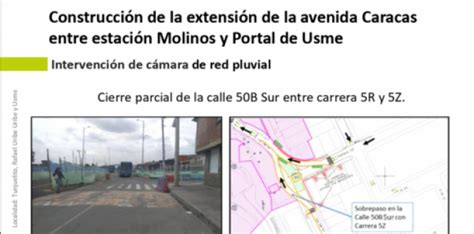 ¡atención Comunidad Usmeña Ten En Cuenta Las Afectaciones Viales Por Avance De La Obra