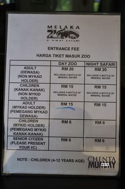 Harga Zoo Melaka - Fundacionfaroccr