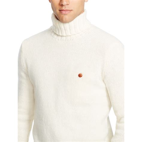 Lyst Polo Ralph Lauren Merino Wool Turtleneck Sweater In Natural For Men