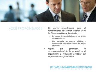 Nuevo Procedimiento Para El Nombramiento Del Auditor Superior Ppt