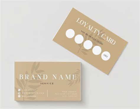 Loyalty Card Template Editable Customer Reward Card Minimal Design