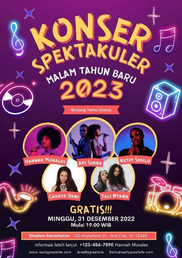 Template Desain Poster Konser Dangdut Canva Poster Template Poster