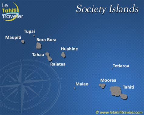 Map of Society Islands | المرسال