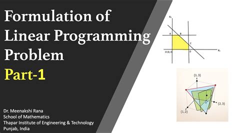 Formulation Part 1 Linear Programming Problem Youtube