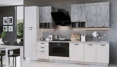 Mitepek Cucina Athena 360 Cm Con Maxi Forno Lusso Bianco Perla