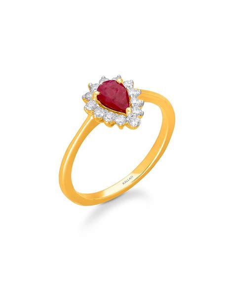 Buy Kallati 14k 085 Ct Tw Diamond And Ruby Ring Nocolor At 53 Off