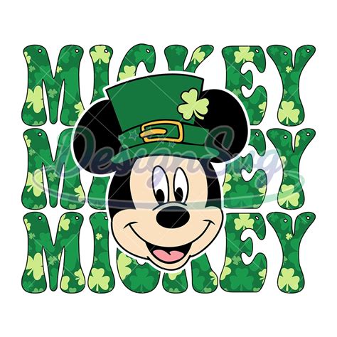 Mickey Irish Green Leaf Clover Patrick Day Svg Designsvg