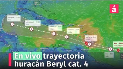 En Vivo Huracán Beryl Ya Es Categoría 4 Onamet Emite Las Alertas