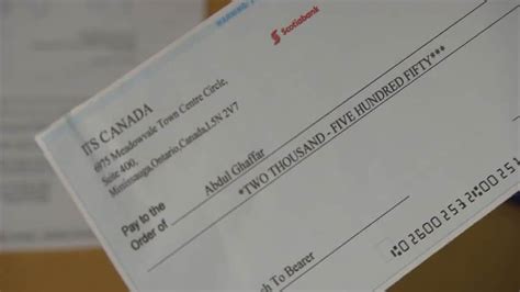Canadian Cheque Template