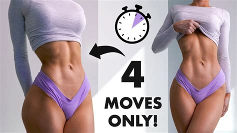 4 Moves To Get Snatched Waist And Abs Slim Abs Workout Routine No Equipment At Home Youtube