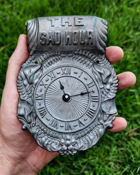 Victorian The Sad Hour Clock Casket Death Plaque Etsy