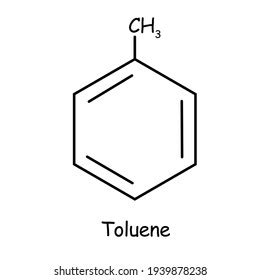 Organic Compound Toluene Structure Icon Logo