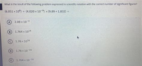 Solved What Is The Result Of The Following Problem Expressed