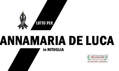 Lutto A Carsoli Per La Scomparsa Della Cara Annamaria De Luca In