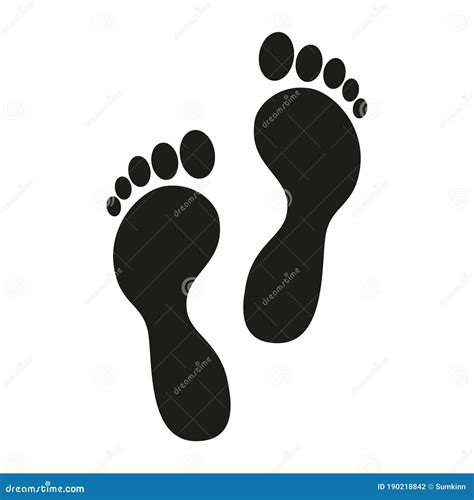 Human Footprint Icon Stock Vector Illustration Of Imprint