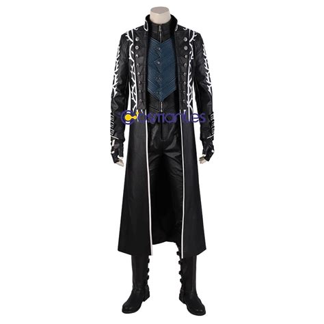 Vergil Cosplay Costumes Devil May Cry 5 Vergil Black Trench Coat