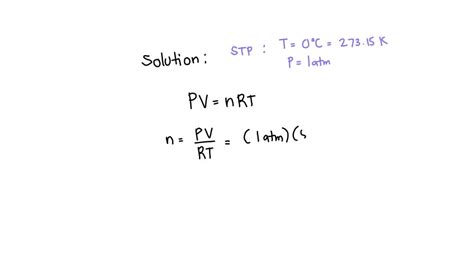 SOLVED A Sample Of Argon Gas At STP Occupies 56 2 L Determine The