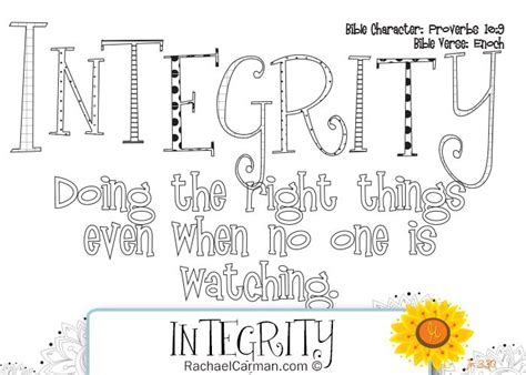 Integrity Coloring Pages Coloring Pages