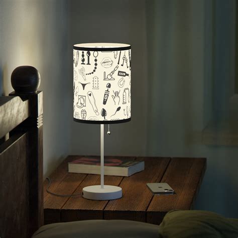 Naughty Toys Lamp Sex Toy Print Naughty Home Decor Unique Lamp Table Lamp Room Decor