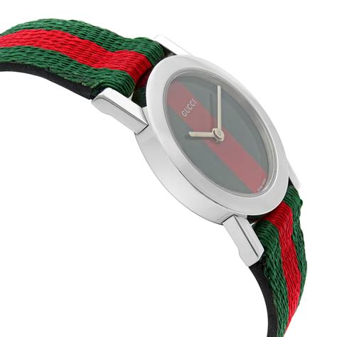 Vintage Gucci Green And Red Stainless Steel Quartz Ladies Watch 5200l At 1stdibs Gucci 5200l