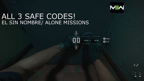 Modern Warfare Ll All 3 Safe Codes El Sin Nombre Mission Alone