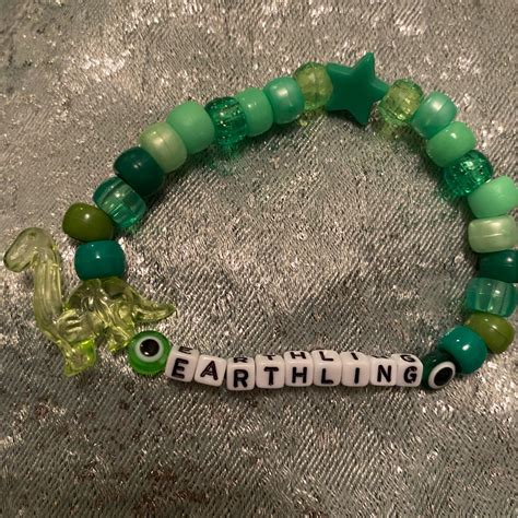 Hand Crafted Jewelry Kandi Dinosaur Bracelet Kawaii Beaded Evil