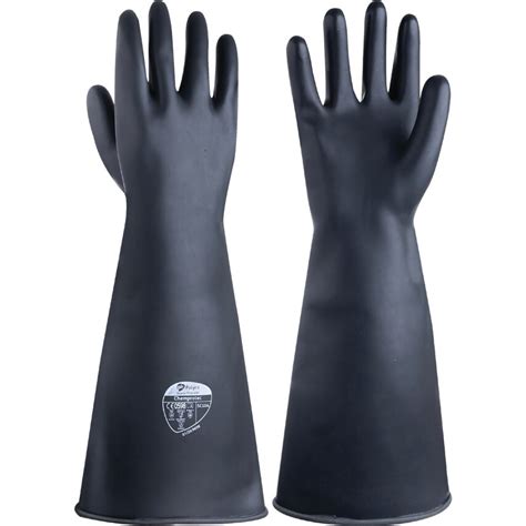 Shop Polyco Chemprotec Sc Black Rubber Gloves Cm Size