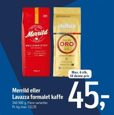 Merrild Eller Lavazza Formalet Kaffe Tilbud Hos F Tex