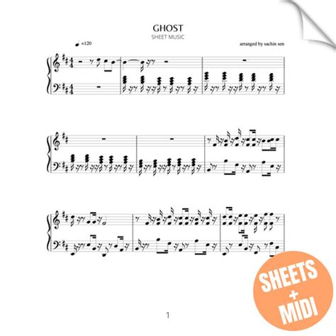 Ghost SHEET MUSIC MIDI Sachin Sen