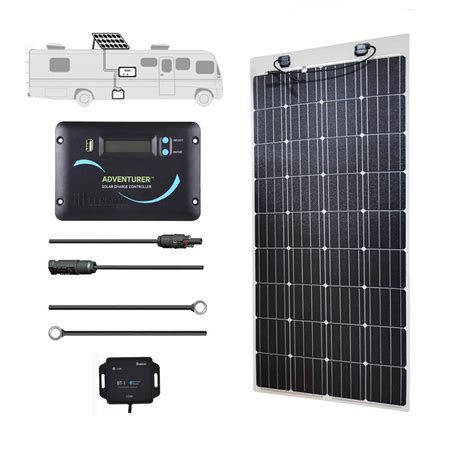 Renogy Watt Volt Monocrystalline Rv Off Grid Solar Power Kit