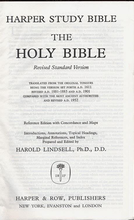 Englisch 1964 Harper Study Bible The Holy Bible Archiv Vegelahn