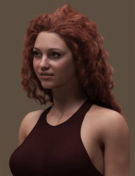 Flipped Curls Hair For Genesis 9 Daz 3D