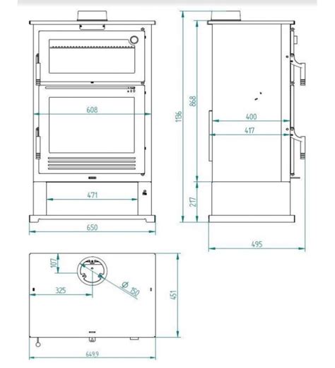 Estufa De Le A Fm Ch Con Horno Kw Disner