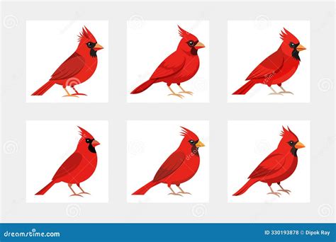 A Beautiful Cardinal Bird Vector Art Illustration Stock Vector