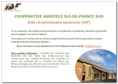 Recrutement De Saisonniers Pour La Moisson