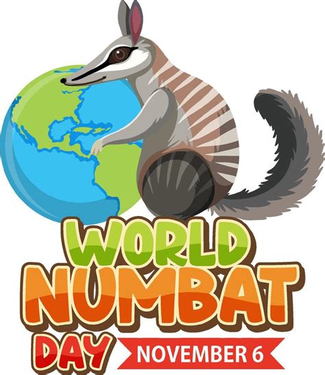 World Numbat Day Banner Logo 12495931 Vector Art At Vecteezy