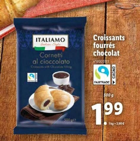 Promo Croissants Fourr S Chocolat Chez Lidl