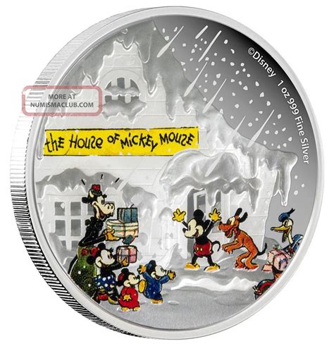 Disney Silver Coin 1oz - Season ' S Greetings Classic 2015 Christmas