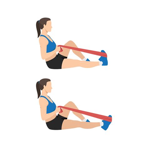 Woman Doing Resistance Band Plantar Flexion Or Ankle Pumps