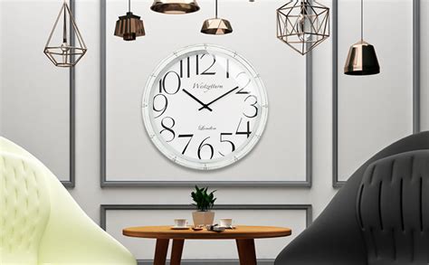 Westzytturm 40cm Silent Wall Clock White Excellent Sweep Movement