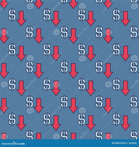 Devaluation Arrow With Dollar Sign Vector Currency Value Lowering