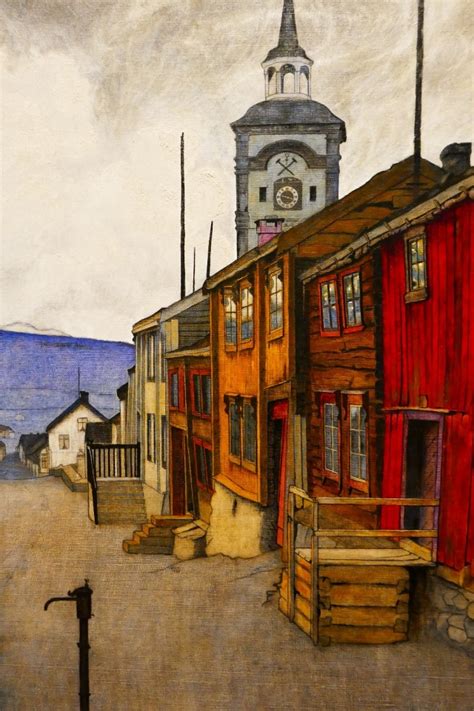 Harald Sohlberg Norwegian Street In