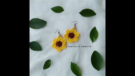 Crochet Sunflower Earrings YouTube