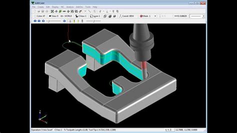 Surfcam Tutorial 5 Axis Swarf Morph Between Two Curves Youtube