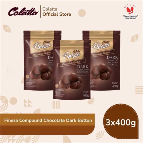 Jual Bundling Colatta Fineza Compound Chocolate Dark Button Coklat