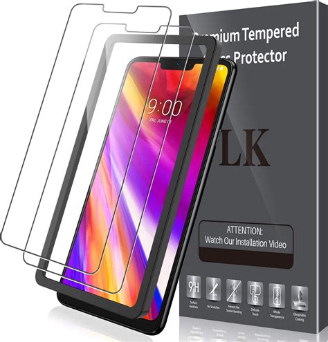 Pack Lk Screen Protector Compatible With Lg G Thinq Tempered Glass